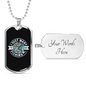 Just Want To Go Fishing Necklace Stainless Steel or 18k Gold Dog Tag 24" Chain-Express Your Love Gifts