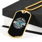 Just Want To Go Fishing Necklace Stainless Steel or 18k Gold Dog Tag 24" Chain-Express Your Love Gifts