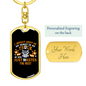 Just Wastes The Rest Swivel Trucker Keychain Dog Tag Stainless Steel or 18k Gold-Express Your Love Gifts