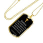 Justice Executed Proverbs 21:15 Necklace Stainless Steel or 18k Gold Dog Tag 24" Chain-Express Your Love Gifts