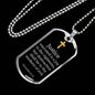 Justice Executed Proverbs 21:15 Necklace Stainless Steel or 18k Gold Dog Tag 24" Chain-Express Your Love Gifts