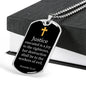 Justice Executed Proverbs 21:15 Necklace Stainless Steel or 18k Gold Dog Tag 24" Chain-Express Your Love Gifts