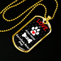 KArelian Bear Dog Love Is Stainless Steel or 18k Gold Dog Tag 24" Chain-Express Your Love Gifts