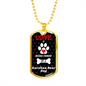 KArelian Bear Dog Love Is Stainless Steel or 18k Gold Dog Tag 24" Chain-Express Your Love Gifts