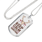 Keep Calm And Go Hunting Necklace Stainless Steel or 18k Gold Dog Tag 24"-Express Your Love Gifts