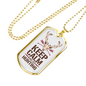 Keep Calm And Go Hunting Necklace Stainless Steel or 18k Gold Dog Tag 24"-Express Your Love Gifts