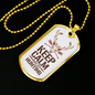 Keep Calm And Go Hunting Necklace Stainless Steel or 18k Gold Dog Tag 24"-Express Your Love Gifts
