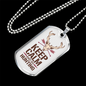 Keep Calm And Go Hunting Necklace Stainless Steel or 18k Gold Dog Tag 24"-Express Your Love Gifts