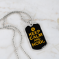 Keep Calm and HODL Crypto Necklace Stainless Steel or 18k Gold Dog Tag 24" Chain-Express Your Love Gifts