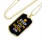 Keep Calm and HODL On Crypto Necklace Stainless Steel or 18k Gold Dog Tag 24" Chain-Express Your Love Gifts