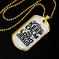 Keep Calm And Lord Jesus Christian Necklace Stainless Steel or 18k Gold Dog Tag 24" Chain-Express Your Love Gifts