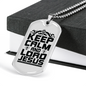 Keep Calm And Lord Jesus Christian Necklace Stainless Steel or 18k Gold Dog Tag 24" Chain-Express Your Love Gifts