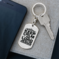 Keep Calm And Lord Jesus Keychain Stainless Steel or 18k Gold Dog Tag Keyring-Express Your Love Gifts