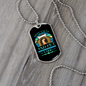 Keep Calm and Pet a Dog Blue Necklace Stainless Steel or 18k Gold Dog Tag 24" Chain-Express Your Love Gifts