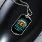 Keep Calm and Pet a Dog Blue Necklace Stainless Steel or 18k Gold Dog Tag 24" Chain-Express Your Love Gifts