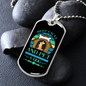 Keep Calm and Pet a Dog Blue Necklace Stainless Steel or 18k Gold Dog Tag 24" Chain-Express Your Love Gifts