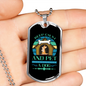 Keep Calm and Pet a Dog Blue Necklace Stainless Steel or 18k Gold Dog Tag 24" Chain-Express Your Love Gifts
