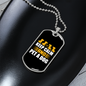 Keep Calm and Pet a Dog Necklace Stainless Steel or 18k Gold Dog Tag 24" Chain-Express Your Love Gifts