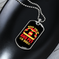 Keep Calm and Pet a Dog Red Necklace Stainless Steel or 18k Gold Dog Tag 24" Chain-Express Your Love Gifts
