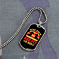 Keep Calm and Pet a Dog Red Necklace Stainless Steel or 18k Gold Dog Tag 24" Chain-Express Your Love Gifts