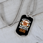 Keep Calm and Pet a Dog White Necklace Stainless Steel or 18k Gold Dog Tag 24" Chain-Express Your Love Gifts