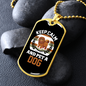 Keep Calm and Pet a Dog White Necklace Stainless Steel or 18k Gold Dog Tag 24" Chain-Express Your Love Gifts