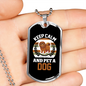 Keep Calm and Pet a Dog White Necklace Stainless Steel or 18k Gold Dog Tag 24" Chain-Express Your Love Gifts