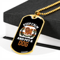 Keep Calm and Pet a Dog White Necklace Stainless Steel or 18k Gold Dog Tag 24" Chain-Express Your Love Gifts