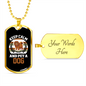 Keep Calm and Pet a Dog White Necklace Stainless Steel or 18k Gold Dog Tag 24" Chain-Express Your Love Gifts