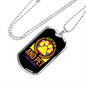 Keep Calm and Pet a Dog Yellow Necklace Stainless Steel or 18k Gold Dog Tag 24" Chain-Express Your Love Gifts