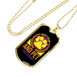 Keep Calm and Pet a Dog Yellow Necklace Stainless Steel or 18k Gold Dog Tag 24" Chain-Express Your Love Gifts