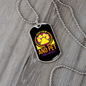 Keep Calm and Pet a Dog Yellow Necklace Stainless Steel or 18k Gold Dog Tag 24" Chain-Express Your Love Gifts