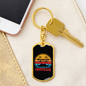 Keep Calm Bitcoin Crypto Keychain Stainless Steel or 18k Gold Dog Tag Keyring-Express Your Love Gifts