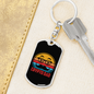 Keep Calm Bitcoin Crypto Keychain Stainless Steel or 18k Gold Dog Tag Keyring-Express Your Love Gifts