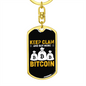 Keep Calm Buy More Crypto Keychain Stainless Steel or 18k Gold Dog Tag Keyring-Express Your Love Gifts