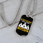 Keep Calm Buy More Crypto Necklace Stainless Steel or 18k Gold Dog Tag 24" Chain-Express Your Love Gifts