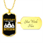 Keep Calm Buy More Crypto Necklace Stainless Steel or 18k Gold Dog Tag 24" Chain-Express Your Love Gifts