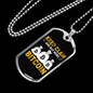 Keep Calm Buy More Crypto Necklace Stainless Steel or 18k Gold Dog Tag 24" Chain-Express Your Love Gifts