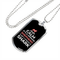 Keep Calm German Shepherd Necklace Stainless Steel or 18k Gold Dog Tag 24" Chain-Express Your Love Gifts