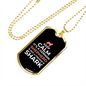 Keep Calm German Shepherd Necklace Stainless Steel or 18k Gold Dog Tag 24" Chain-Express Your Love Gifts