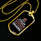 Keep Calm German Shepherd Necklace Stainless Steel or 18k Gold Dog Tag 24" Chain-Express Your Love Gifts