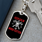 Keep Calm I Cut Wood Swivel Keychain Woodworker Dog Tag Stainless Steel or 18k Gold-Express Your Love Gifts