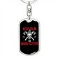 Keep Calm I Cut Wood Swivel Keychain Woodworker Dog Tag Stainless Steel or 18k Gold-Express Your Love Gifts