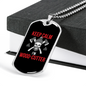 Keep Calm I Cut Wood Woodworker Dog Tag Stainless Steel or 18k Gold W 24"-Express Your Love Gifts