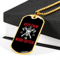 Keep Calm I Cut Wood Woodworker Dog Tag Stainless Steel or 18k Gold W 24"-Express Your Love Gifts