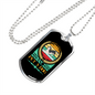 Keep Calm Pet a Dog Blue Necklace Stainless Steel or 18k Gold Dog Tag 24" Chain-Express Your Love Gifts