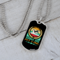 Keep Calm Pet a Dog Blue Necklace Stainless Steel or 18k Gold Dog Tag 24" Chain-Express Your Love Gifts