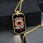 Keep Calm Pet a Dog Necklace Stainless Steel or 18k Gold Dog Tag 24" Chain-Express Your Love Gifts