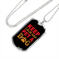 Keep Calm Pet a Dog Red Necklace Stainless Steel or 18k Gold Dog Tag 24" Chain-Express Your Love Gifts