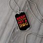 Keep Calm Pet a Dog Red Necklace Stainless Steel or 18k Gold Dog Tag 24" Chain-Express Your Love Gifts